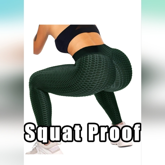 JGS1996 Butt Lifting Leggings Tummy Control Green Size XL (EUC) - Picture 3 of 12